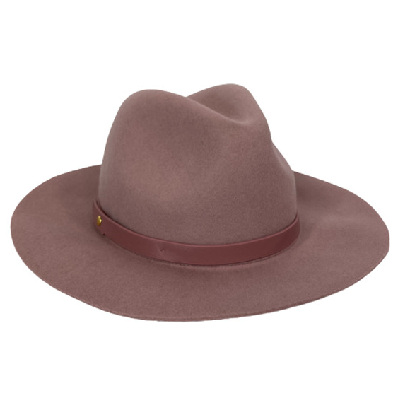 Gap Hat Womens Sz M /L Mauve Pink Wool Wide‎ Brim Fedora - Picture 1 of 5